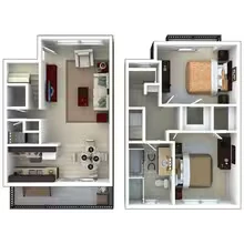 2x1.5 Luxury Townhome 01-3720 floor plan
